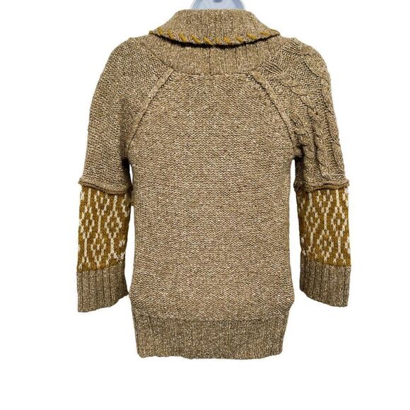 Buckle BKE Cable Knit Chunky Button Shawl Collar Wool Cardigan Sweater Top - Picture 2 of 6